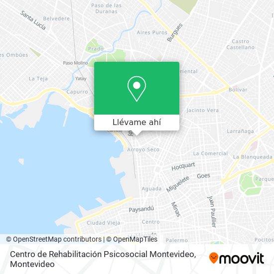 Mapa de Centro de Rehabilitación Psicosocial Montevideo