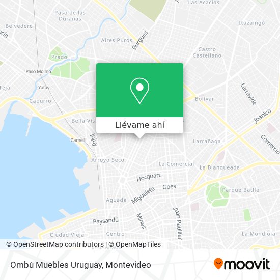 Mapa de Ombú Muebles Uruguay
