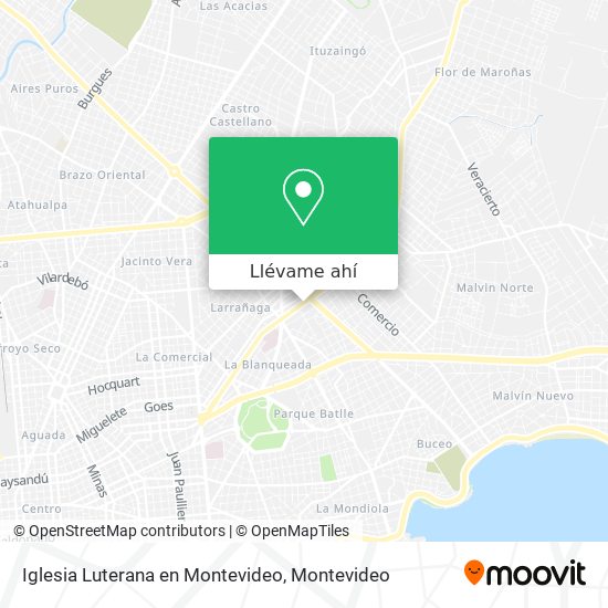 Mapa de Iglesia Luterana en Montevideo