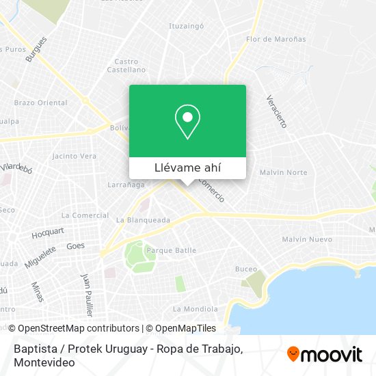 Mapa de Baptista / Protek Uruguay - Ropa de Trabajo