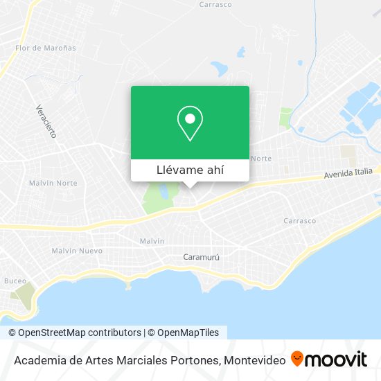 Mapa de Academia de Artes Marciales Portones