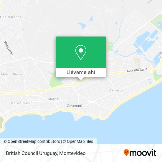 Mapa de British Council Uruguay