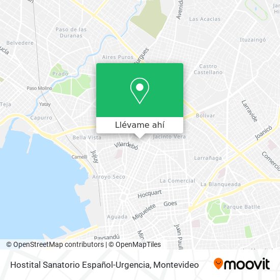 Mapa de Hostital Sanatorio Español-Urgencia