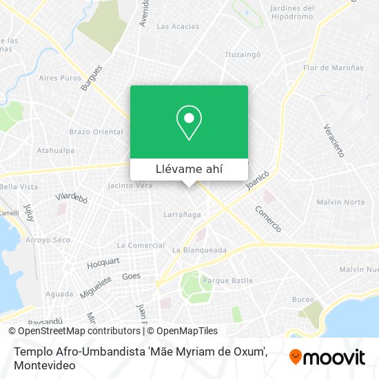 Mapa de Templo Afro-Umbandista 'Mãe Myriam de Oxum'