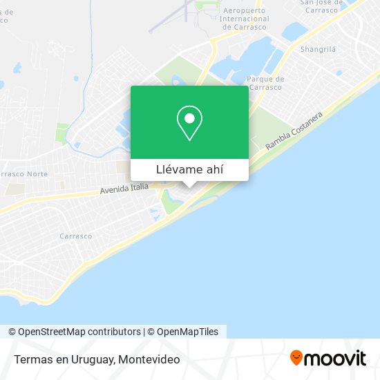 Mapa de Termas en Uruguay