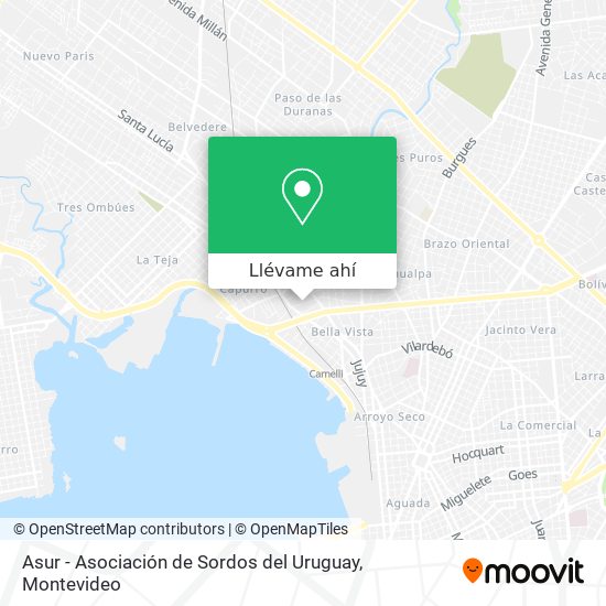 Mapa de Asur - Asociación de Sordos del Uruguay