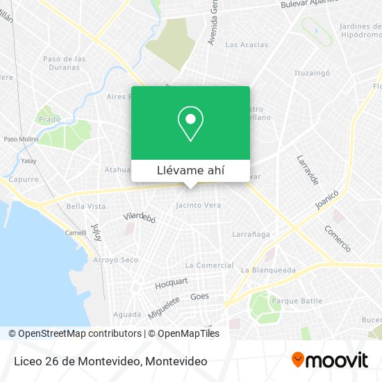 Mapa de Liceo 26 de Montevideo