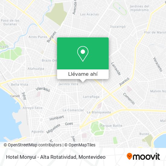 Mapa de Hotel Monyuí - Alta Rotatividad