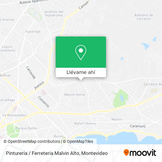 Mapa de Pintureria / Ferreteria Malvin Alto
