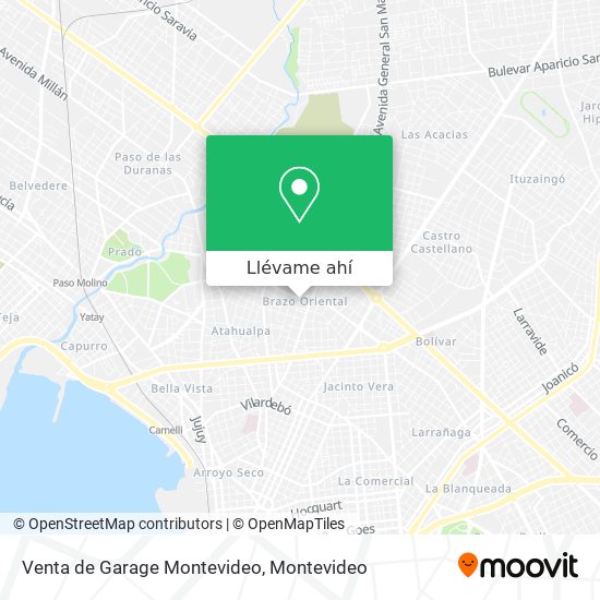 Mapa de Venta de Garage Montevideo