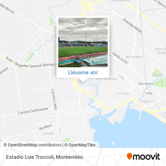 Mapa de Estadio Luis Troccoli