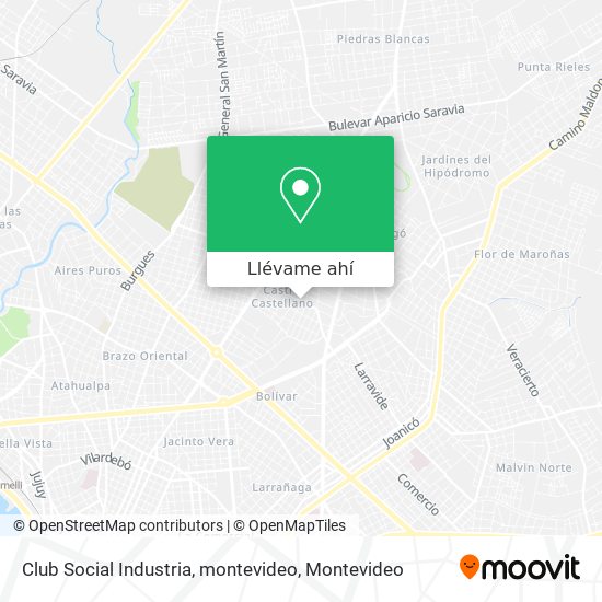 Mapa de Club Social Industria, montevideo