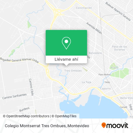 Mapa de Colegio Montserrat Tres Ombues