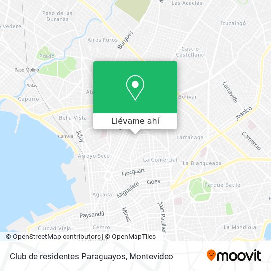 Mapa de Club de residentes Paraguayos