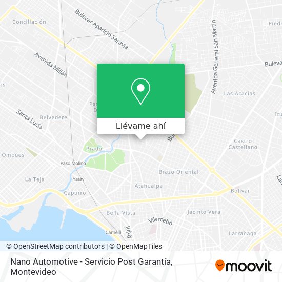 Mapa de Nano Automotive - Servicio Post Garantía