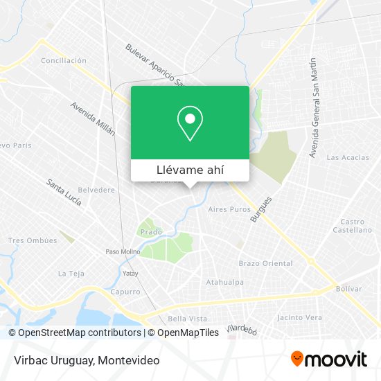 Mapa de Virbac Uruguay