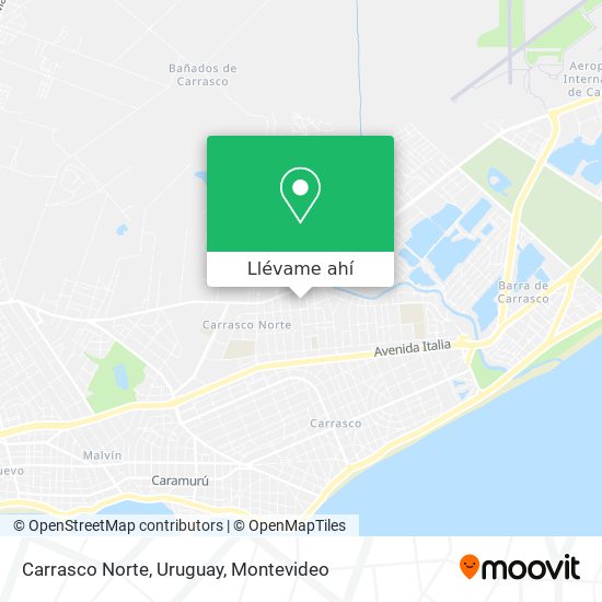 Mapa de Carrasco Norte, Uruguay