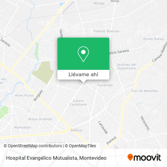 Mapa de Hospital Evangélico Mutualista