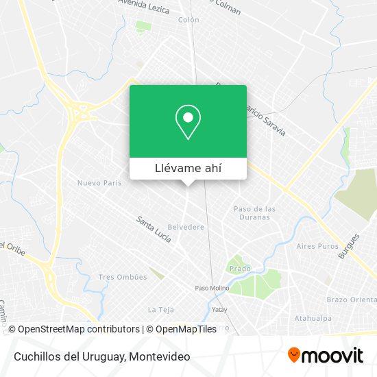 Mapa de Cuchillos del Uruguay