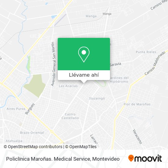 Mapa de Policlínica Maroñas. Medical Service