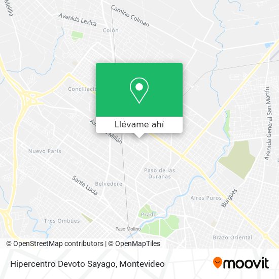 Mapa de Hipercentro Devoto Sayago