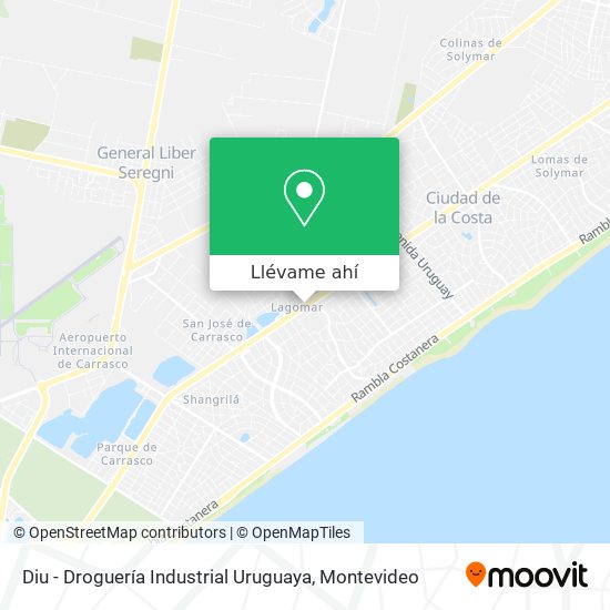 Mapa de Diu - Droguería Industrial Uruguaya