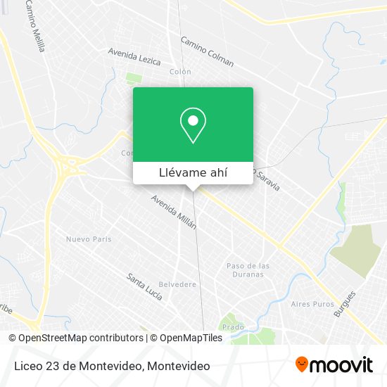 Mapa de Liceo 23 de Montevideo