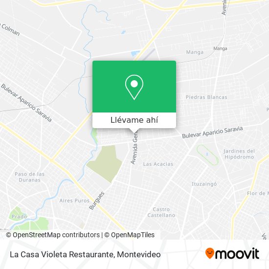 Mapa de La Casa Violeta Restaurante