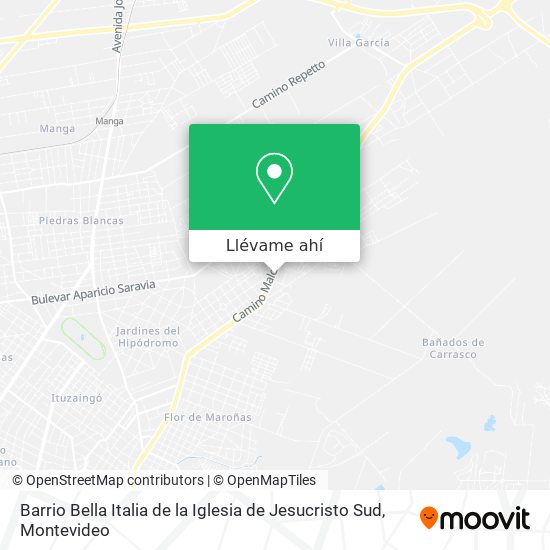 Mapa de Barrio Bella Italia de la Iglesia de Jesucristo Sud