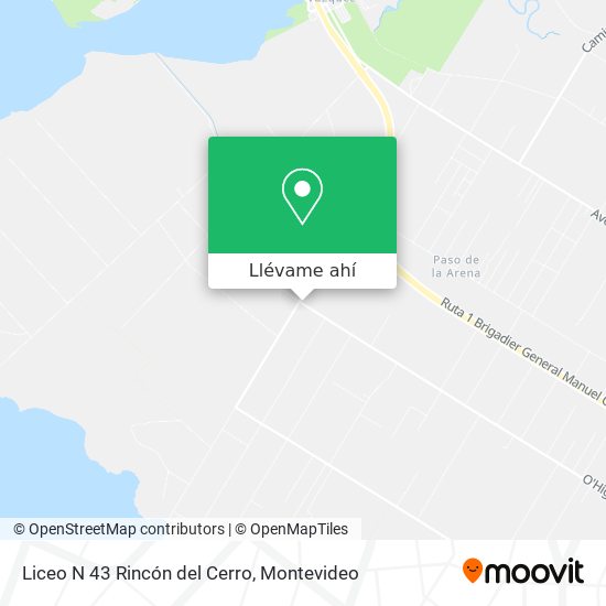 Mapa de Liceo N 43 Rincón del Cerro