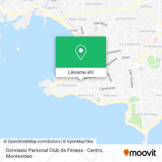 Mapa de Gimnasio Personal Club de Fitness - Centro