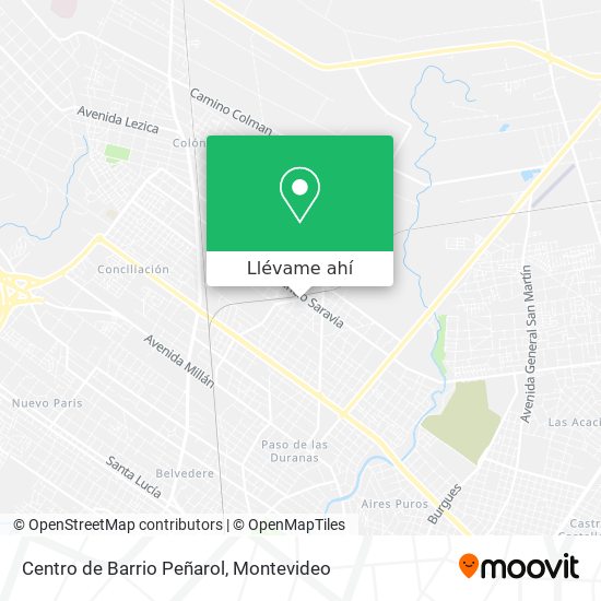 Mapa de Centro de Barrio Peñarol