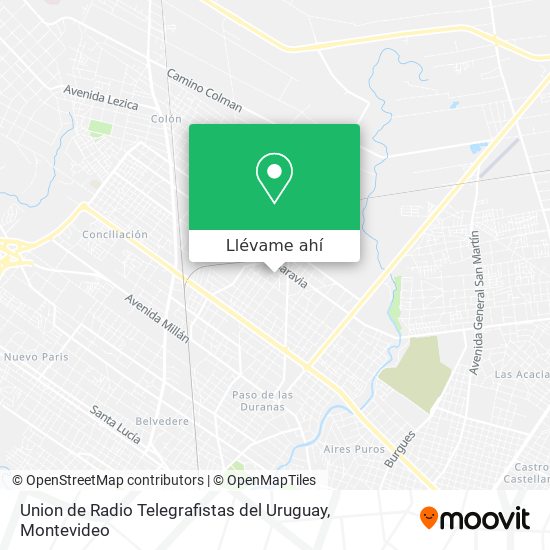 Mapa de Union de Radio Telegrafistas del Uruguay