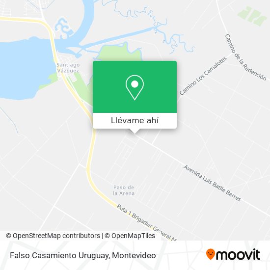 Mapa de Falso Casamiento Uruguay
