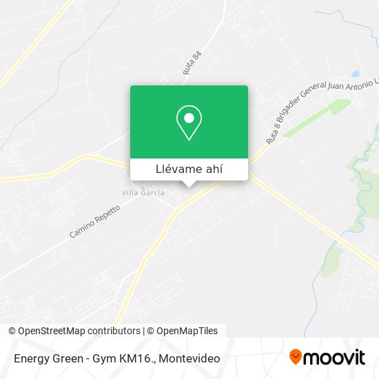 Mapa de Energy Green - Gym KM16.