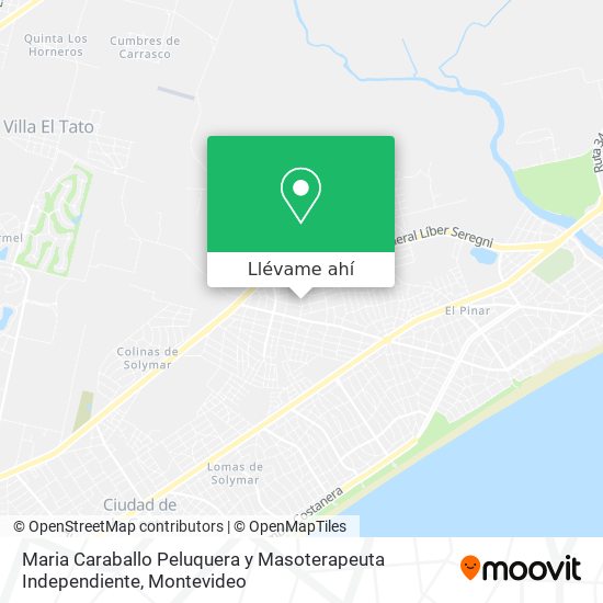 Mapa de Maria Caraballo Peluquera y Masoterapeuta Independiente