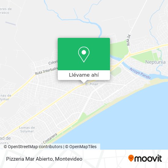 Mapa de Pizzeria Mar Abierto