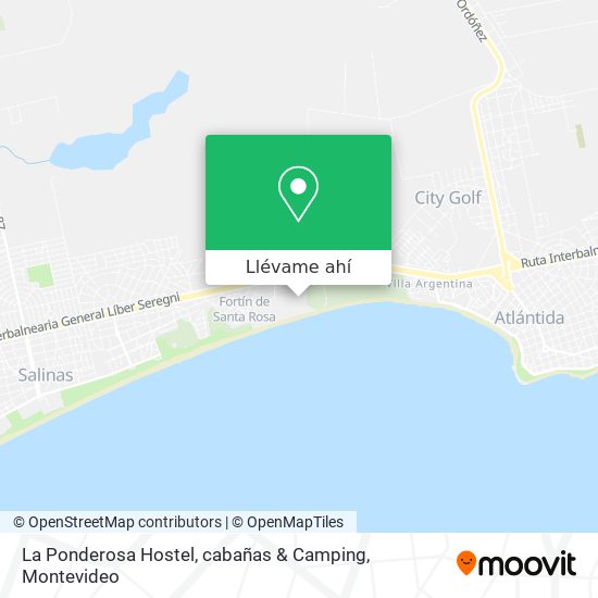Mapa de La Ponderosa Hostel, cabañas & Camping