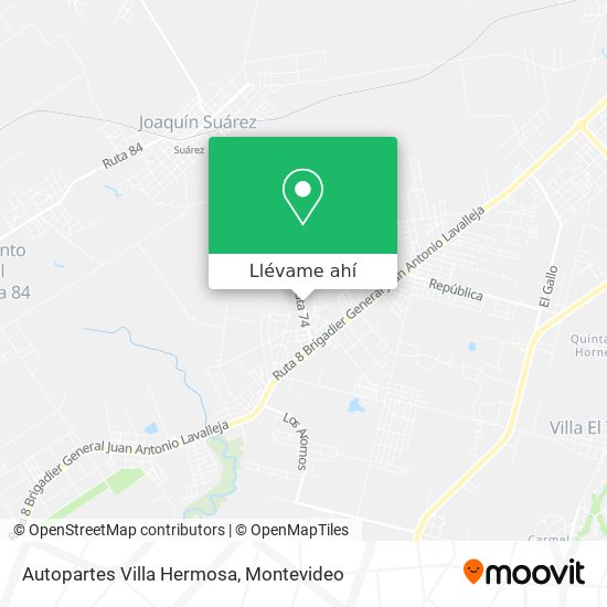 Mapa de Autopartes Villa Hermosa