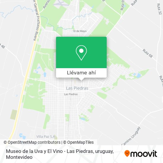 Mapa de Museo de la Uva y El Vino - Las Piedras, uruguay