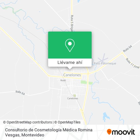 Mapa de Consultorio de Cosmetología Médica Romina Vesgas