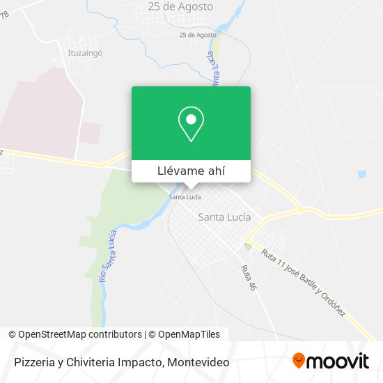 Mapa de Pizzeria y Chiviteria Impacto