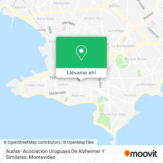 Mapa de Audas- Acociación Uruguaya De Alzheimer Y Similares