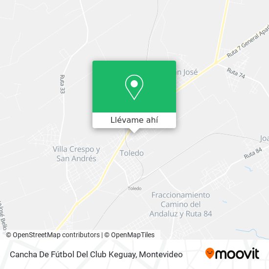 Mapa de Cancha De Fútbol Del Club Keguay
