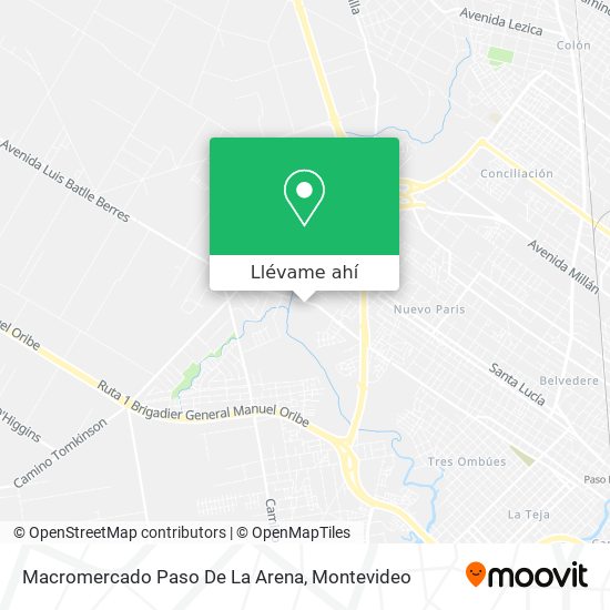 Mapa de Macromercado Paso De La Arena