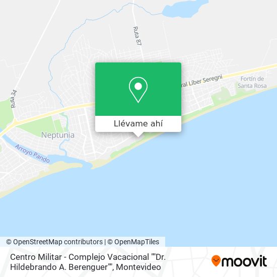 Mapa de Centro Militar - Complejo Vacacional ""Dr. Hildebrando A. Berenguer""