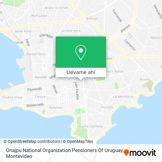 Mapa de Onajpu National Organization Pensioners Of Uruguay