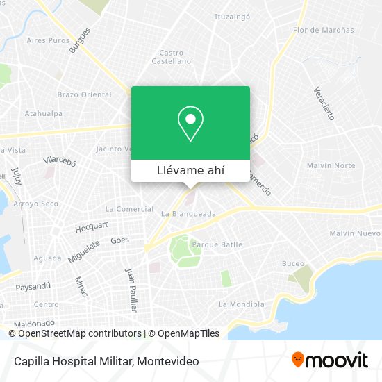 Mapa de Capilla Hospital Militar
