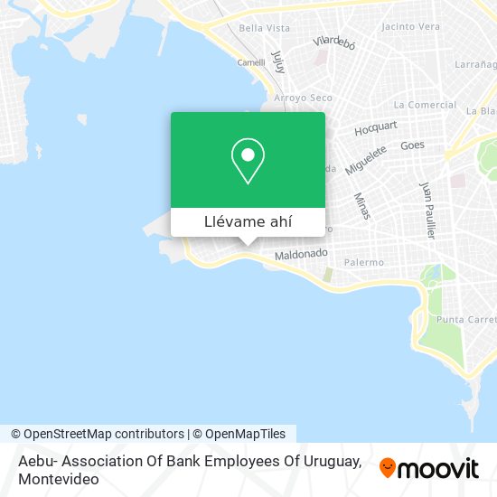 Mapa de Aebu- Association Of Bank Employees Of Uruguay