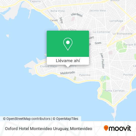 Mapa de Oxford Hotel Montevideo Uruguay